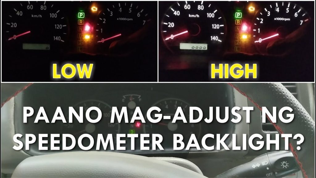 Adjust Speedometer Backlight Brightness